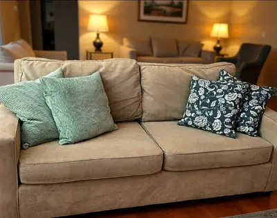 West elm two seater sofa bed with mattress