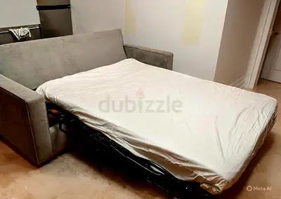 West elm two seater sofa bed with mattress