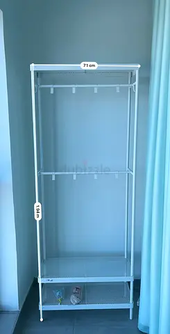 White Metal Storage Rack