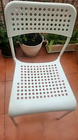 White perforated patio chair - good condition