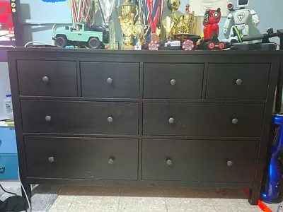 IKEA HEMNES 8-drawer chest (160x96 cm) - dark brown, used