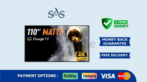 Hope 110 Inch QLED 4K Smart Google TV | New - Free Delivery | Warranty | Matte Screen AntiReflection