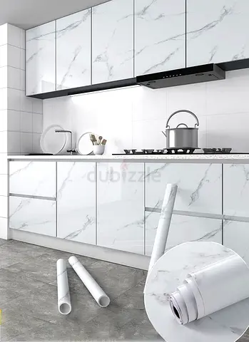 Custom Kitchen Cabinet Wrapping  Makeover
