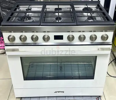 Smeg 5 burners top gas oven electric digital cooking range latest version 90cm White