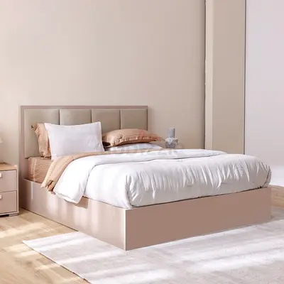 Modern King Size Bed with Side Table