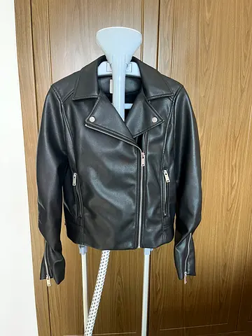 HM Leather Black Jacket XS - EUR 34