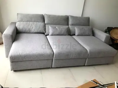 Selling IKEA Esklstuna L Shape Sofa Bed Gray Good condition