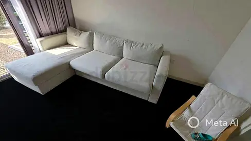 Ikea vimle L shape sofa bed with mattress