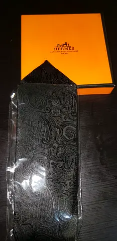 Stylish Tie in Black and Green with Paisley Design