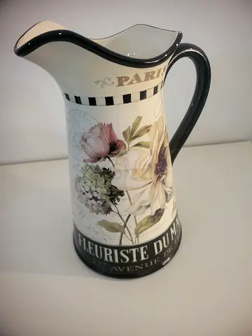 Antique Floral Pitcher