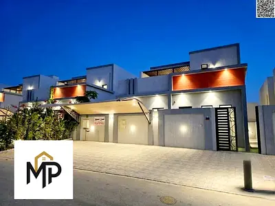A fantastic opportunity to buy a modern villa in Al Yasmin, 4 bedrooms, including electricity, water, and air conditioning. Super deluxe finishing. Fr