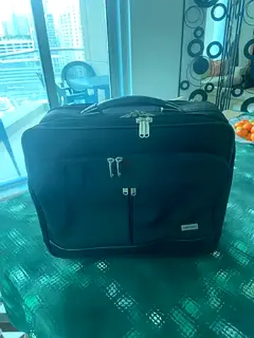 Black travel rolling briefcase / laptop bag