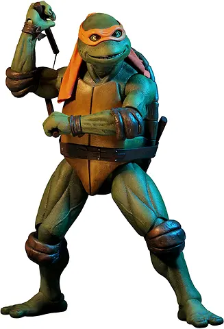Hand painted 3d printed Teenage Mutant Ninja Turtle action figure (Mikey)