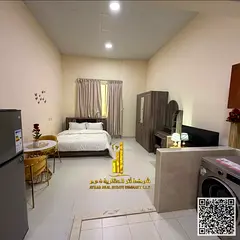 Fully furnished studio apartment for monthly rent in Ajman, Al Rawdah 2 - Sheikh Ammar Street ✔️