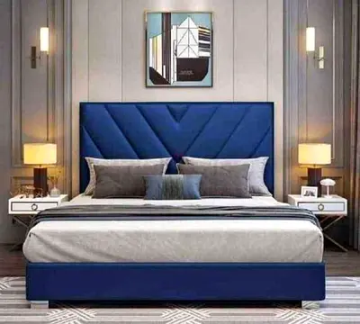 Brand new luxury Queen size fully customisable bed with velvet or boucle Fabric