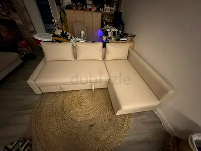 Modern L-Shape Sofa Bed available. Strong frame with comfortable cushions. Can be used as sofa and b