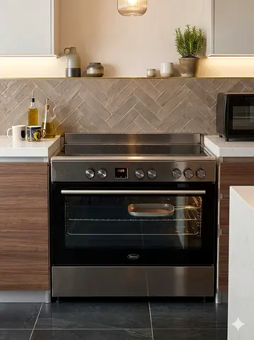 TERIM latest model full electric ceramic 5 HOBS oven fan STOVE 90x60 cooking range