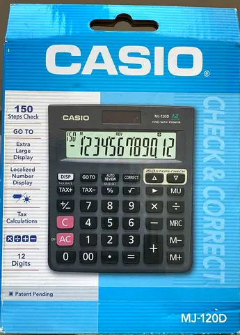 Casio MJ-120D Check  Correct Calculator