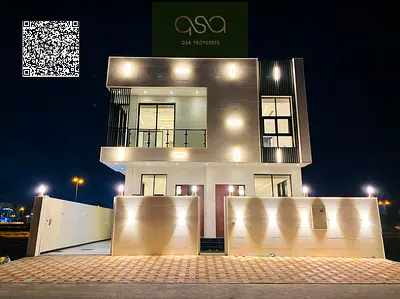 Own a modern villa with a personal finish, two floors, a roof, and a swimming pool, at a price that includes registration and ownership fees, air conditioning