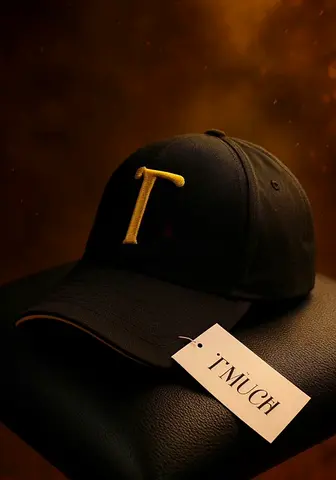 Stylish Black Cap with T Logo