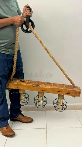 Rustic Wooden Hanging Light Fixture