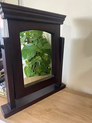 Solid wood Elegant Wooden Mirror with Stand