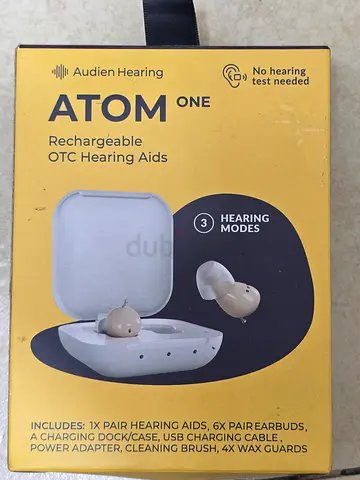Audien ATOM ONE Rechargeable OTC Hearing Aids (Boxed)