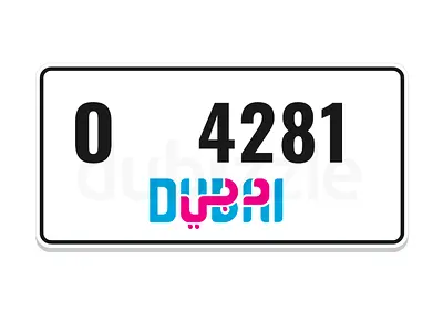 Dubai Plate O 4281 | Refined 4 Digit Number