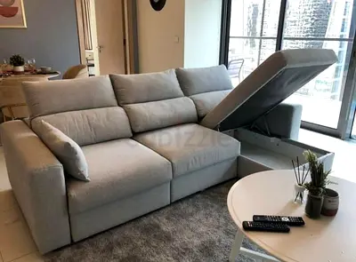 Ikea Esklstuna L shape sofa under storage