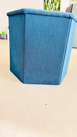 Ikea Stylish Blue Fabric Storage Ottoman