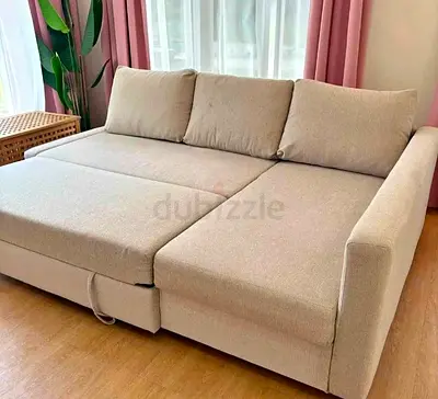 Comfortable Sofa Bed in Light Beige