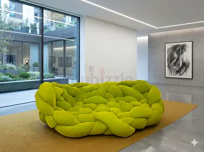 Unique Edra Boa Sofa Green Knit Lounge Sofa