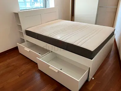Ikea brihmness bed with Ikea mattress