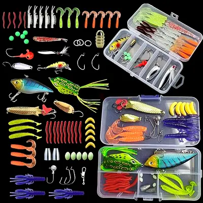 40PCS Fishing Lures Kit – Full Set with Tackle Box – Perfect for Beginners  Pros