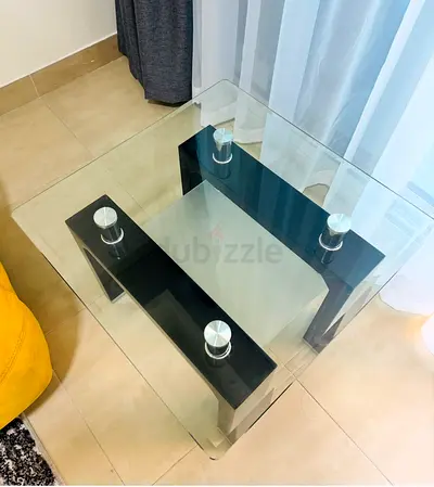 Modern Glass Top Side Table