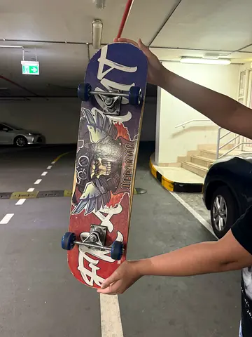 Skateboard with Vibrant Design
