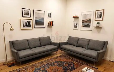 West elm gray color 3+3 seater sofa