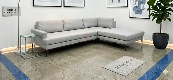 West elm Andes liner fabric lshape sofa