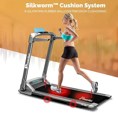 PowerMax Fitness UrbanTrek TD-M4 (4.0HP Peak) Pre-Installed Motorized Treadmill with Ultra Compact F