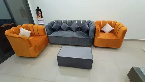 Luxury Fabric Sofa – Elegant  Durable Design