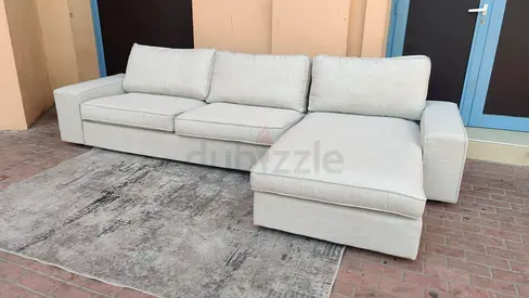 Looks new IKEA Kivik L Shape Sofa Beige Good condition