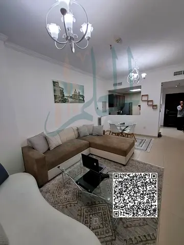 For Rent🔥 in Ajman One-bedroom apartment in Al Yasmeen Towers Large area and fully furnished, first occupant Inclusive of all bills: electricity,