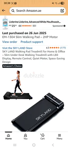 SKY LAND Slim Walking Pad Treadmill for Home  Office