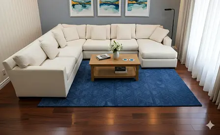 Crate and Barrel beige color Ushape sofa