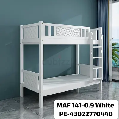 Stylish White Bunk Bed for Kids