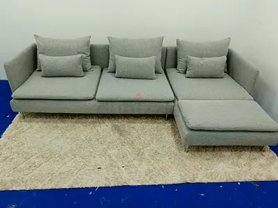 Ikea Soderhamn light grey four seater lshape sofa