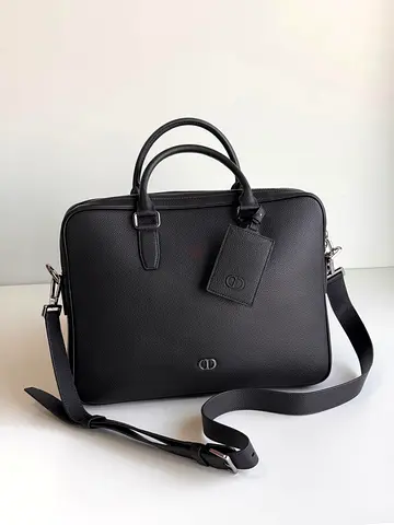 Dior Black Leather Briefcase