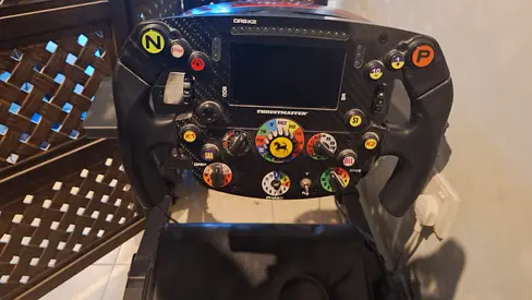 Sim Racing Cockpit Complete Setup –  Wheel + Pedals – Plug  Play
