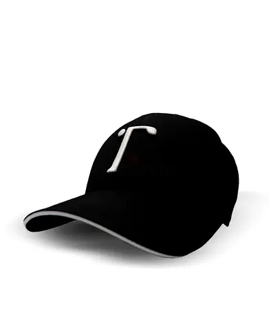 Stylish Black Cap with brim  3D embroidery