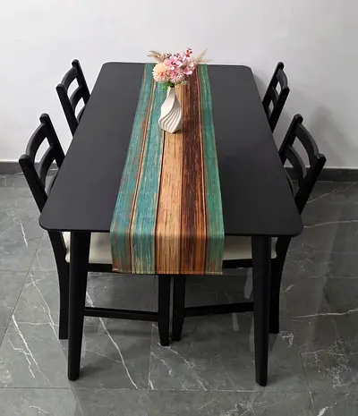 Stylish Black Dinning Table + 4 Chairs